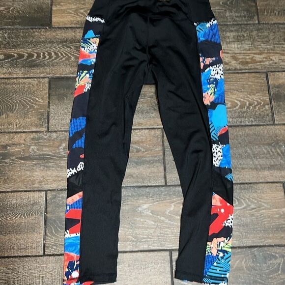 Reebok Yoga pants women Medium Colorful Athletic Leggings - Picture 4 of 9